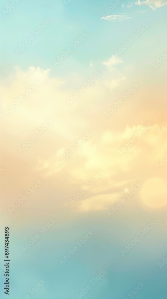 Aufkleber beautiful gradient of colors blending together in the sky, creating a dreamy and ethereal atmosphere