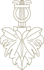 Sketch illustration silhouette vector drawing detail design ornament decoration icon logo symbol Neoclassical Style Decor Elements classic vintage european greek