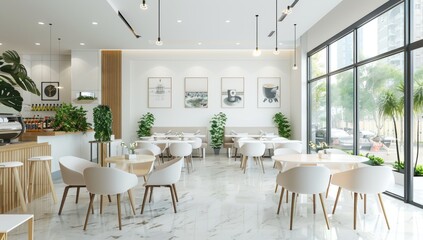 Fototapeta premium Modern Cafe Interior Design