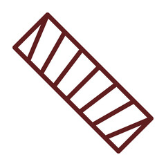 Crime scene Vector Line Maroon Icon Design