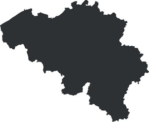 Fototapeta premium It's a simple map of Belgium on a white background—vector illustration. 