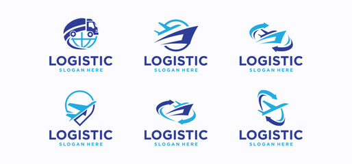 Logistics logo illustration with the latest concept, goods delivery company logo design