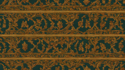 Patterned wallpaper with vintage design. Generative AI