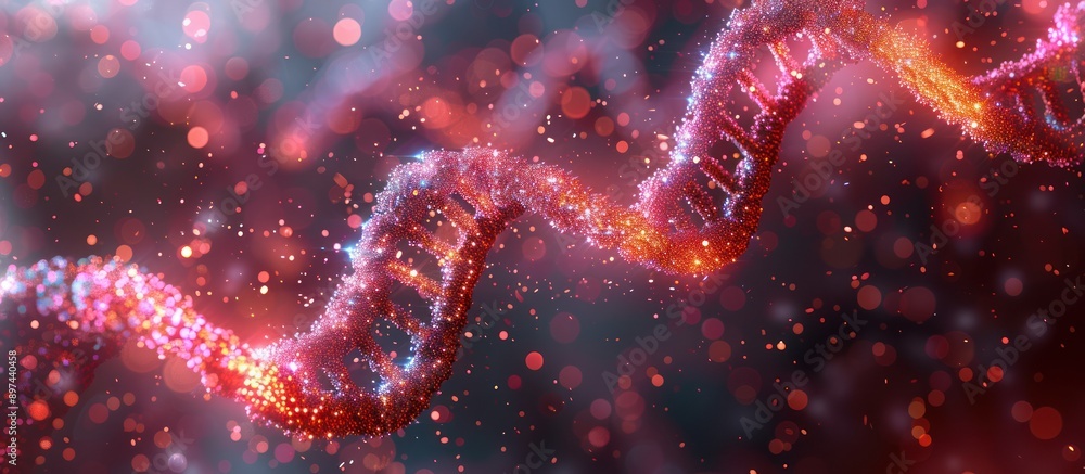 Aufkleber dna double helix with a bokeh background