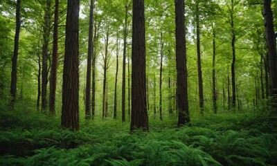 Obraz premium Lush Green Forest