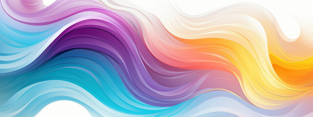 Obraz premium Colorful Abstract Curves and Fluid Shapes in a Dynamic Creative Design - Vibrant Artistic Background
