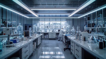 Cutting-Edge Avian Flu Research Laboratory with Scientists Conducting Experiments in Hyper-Realistic Detail