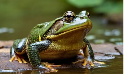 Fototapeta premium Frog on a leaf