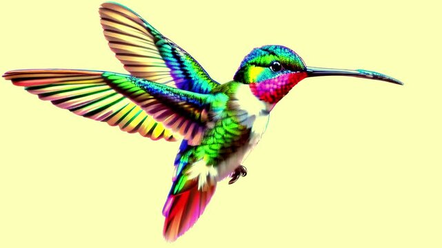 humming bird isolated on white