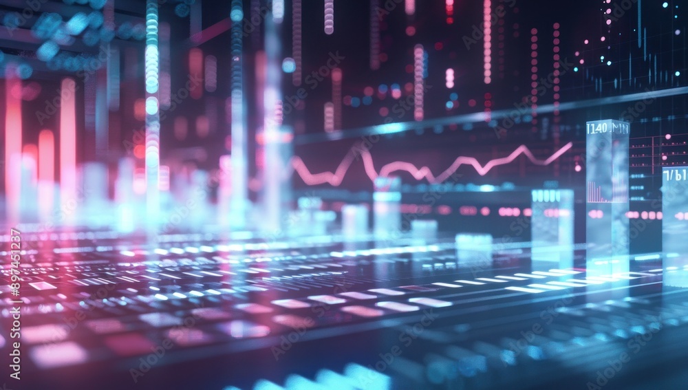 Aufkleber abstract digital data visualization