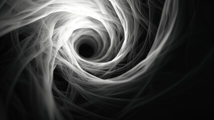 Obraz premium Geometric Chaos: 3D Abstract Lines Twisting and Spiraling into Orderly Patterns