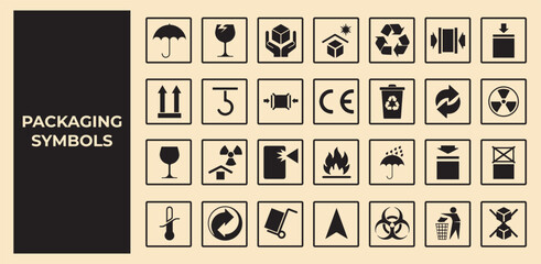 packaging icon set