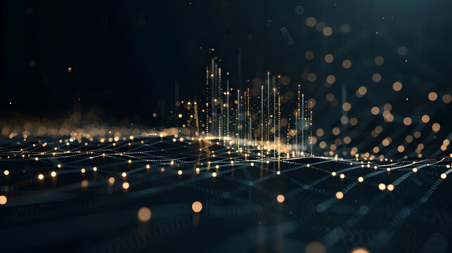 Digital data flow illustration