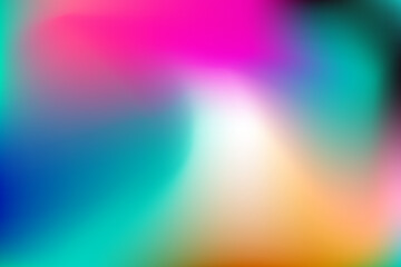 Obraz premium Orange teal green pink abstract grainy gradient background noise texture effect summer poster design