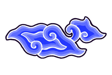 Mega mendung Batik Pattern, Cirebon, Indonesia