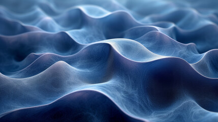Obraz premium Abstract blue waves texture, digital art, artistic