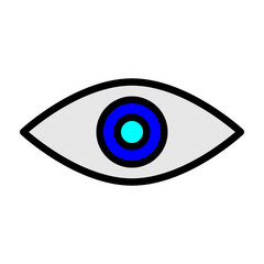 Eye Vector Filled Icon Design
