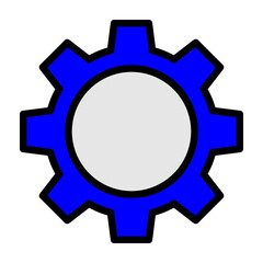 Gears Vector Filled Icon Design