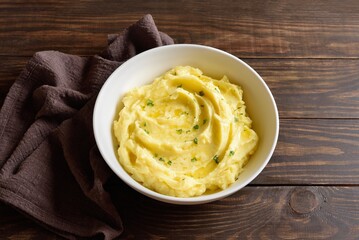 Mashed potatoes, boiled puree
