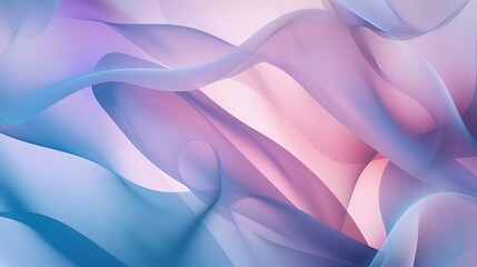 Elegant and modern abstract background featuring smooth wavy shapes in blue and pink colors