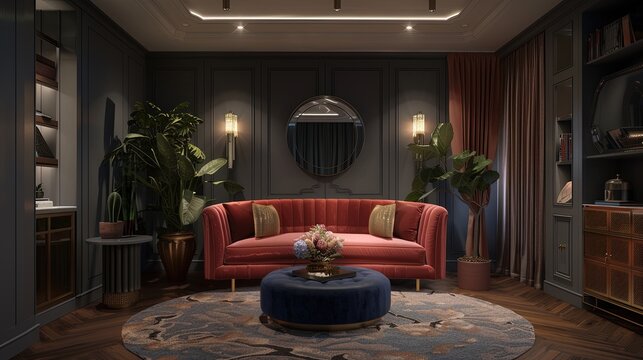 "Stylish Great Gatsby Art Deco Jazz Age Decor with Gold and Black"