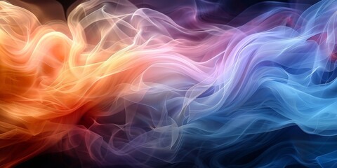 Obraz premium The abstract smoke with vibrant colors is dynamic and lively, ideal for artistic and creative projects