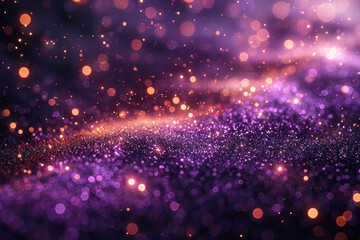 Abstract purple glittering sparkle confetti background for birthday party, holiday, celebration, New Year's Eve