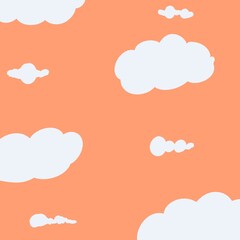 background with clouds orange 
