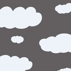 clouds on black background