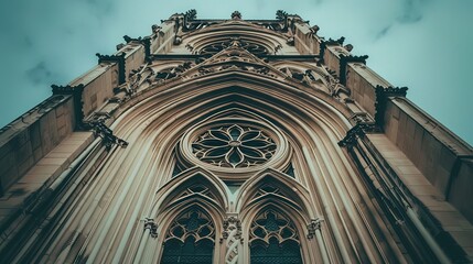 Captivating Gothic Cathedral Arches and Gargoyles in the Dark - Stunning CGI Image