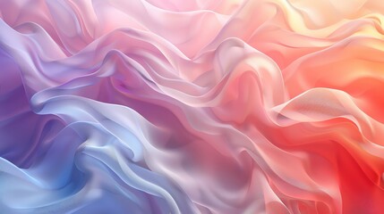 Fototapeta premium Vibrant abstract waves of pastel colors blending seamlessly, creating an ethereal and soothing visual experience.