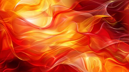 Obraz premium Energetic and lively abstract backdrop with flowing red and yellow waves, ideal for adding a dynamic element to any project