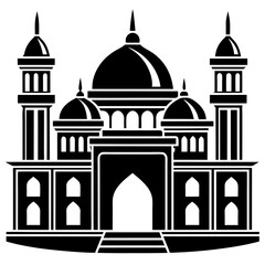 Set Of Mosque icon vector silhouette 