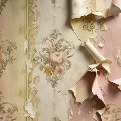 shabby faded old paper wallpaper - retro vintage
