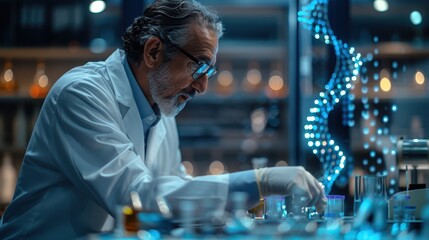 Cutting-Edge DNA Experimentation in Modern Lab Setting with Advanced Technology | Hyper-Realistic Scientific Research Scene in 8K Resolution