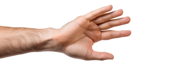 man hand reach out transparent background