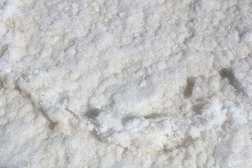Fototapeta premium Close up view of the ground on Salar de Uyuni, Bolivia.