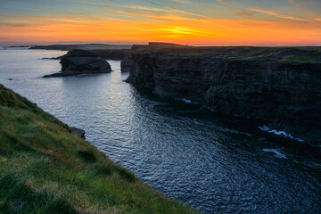Kilkee Cliffs at Sunrise, Co. Clare, Ireland