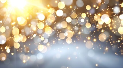 Fototapeta premium A bright, sunny day with a lot of light shining on a bunch of small, round