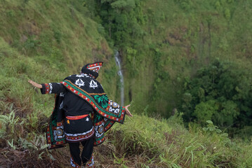 An epic performance of a traditional dance with mystical nuances performed by a dancer from one of...