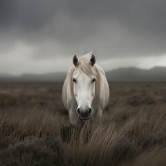 Naklejka premium Horse wallpaper. Horse poster
