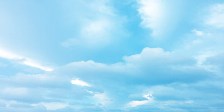 Summer clouds abstract graphics creative background pattern soft effect live atmosphere, sunny, clear, fluffy sun light effect on the column white clouds color reflection image wallpaper banner templt