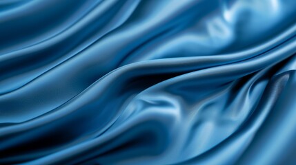 Obraz premium A blue fabric with a wave pattern