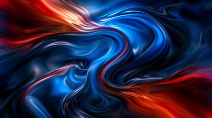 Fototapeta premium Vibrant wavy shapes creating an artistic and unique abstract background
