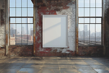 Wall art mock-up, blank picture frame