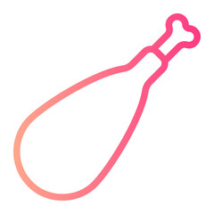 turkey leg gradient icon