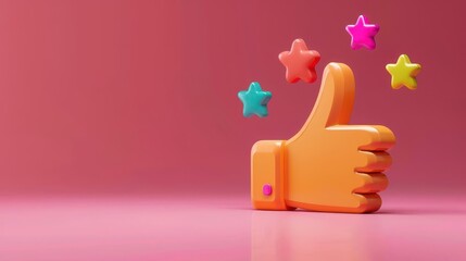 Digital loyalty, rewards-based marketing, 3D illustration, customer retention concept, copy space,