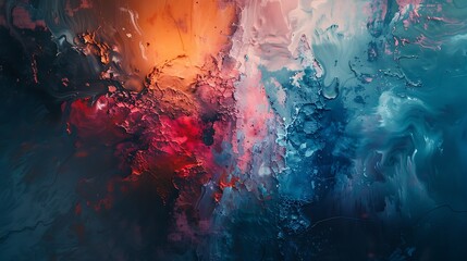 Abstract Art with Blue and Golden Hues