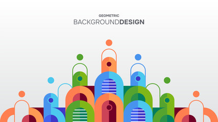 Abstract creative colorful geometric mosaic pattern background