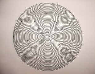  One-Line Circle Art- An abstract, continuous one-line drawing of a circle. The minimalist d_1(301)